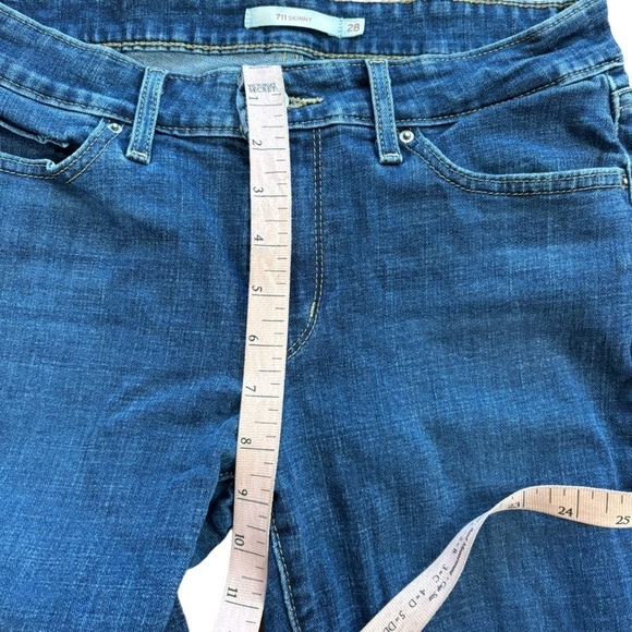 Levi’s 711 Skinny Distressed Blue Jeans Stretch Denim Classic Feminine Women/ 28 - Picture 9 of 16